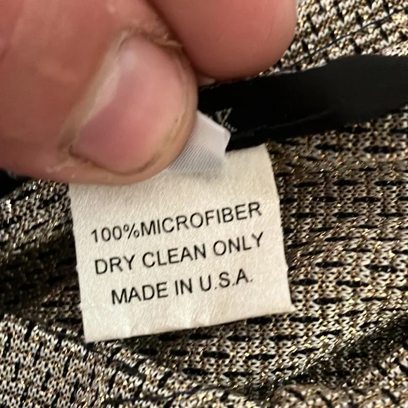 19 left vintage shirt Dresses-small-XL-golden beige with glitter like design. - Picture 10 of 12